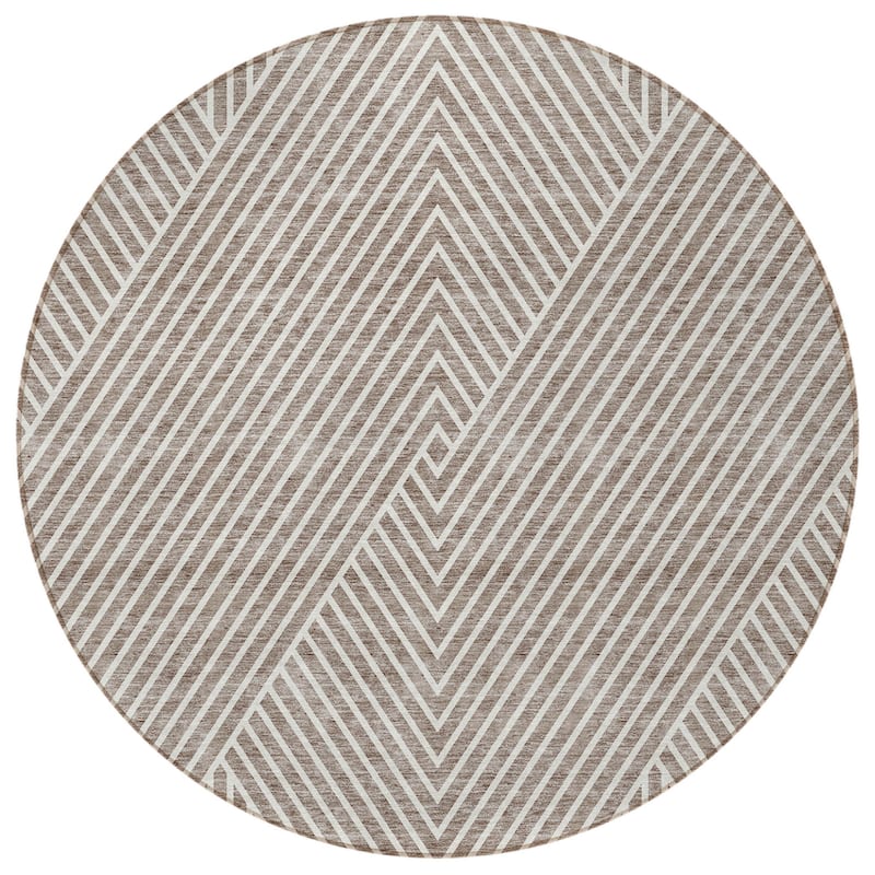 HomeRoots Geometric Transitional Rectangle Outdoor Rug