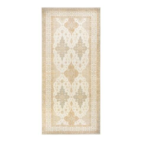 Eclectic, One-of-a-Kind Hand-Knotted Area Rug - Ivory, 5' 10" x 13' 4" - 6 X 14