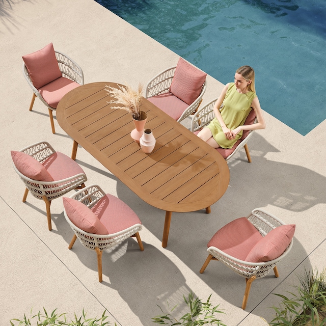 Octagon Rope Frame Oval Outdoor Dining Sets - Overstock