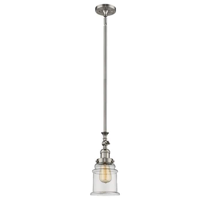 Innovations Lighting Canton 7" Wide Mini Pendant - Brushed Satin Nickel / Clear