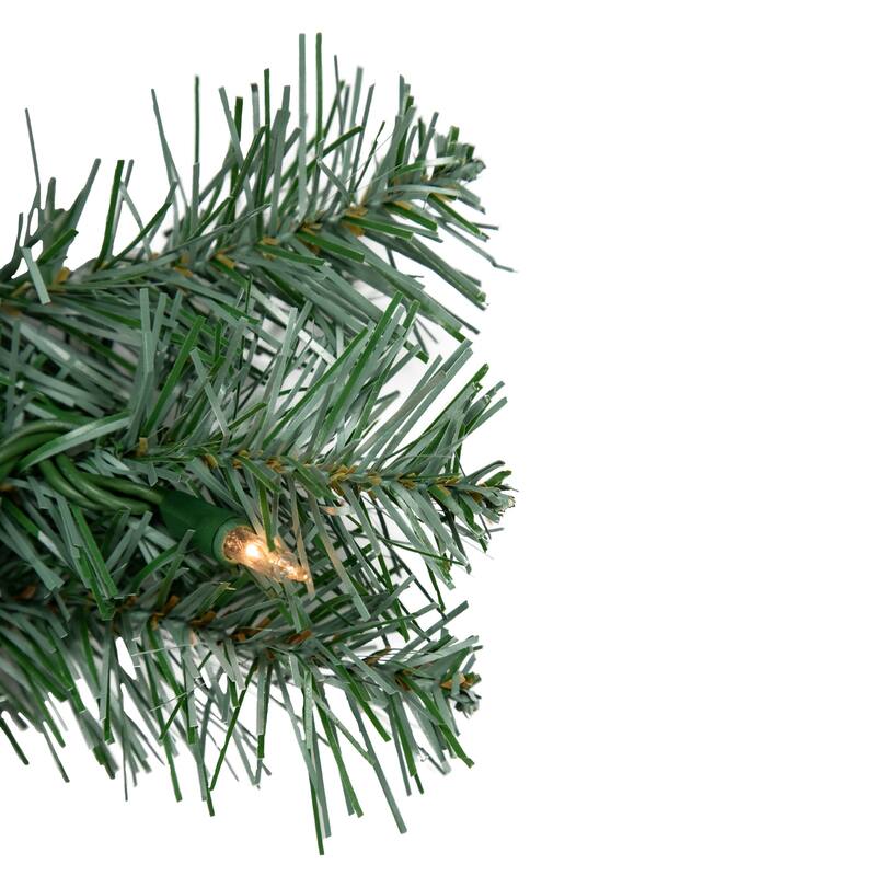 9' x 12" Pre-Lit Colorado Blue Spruce Artificial Christmas Garland Clear Lights