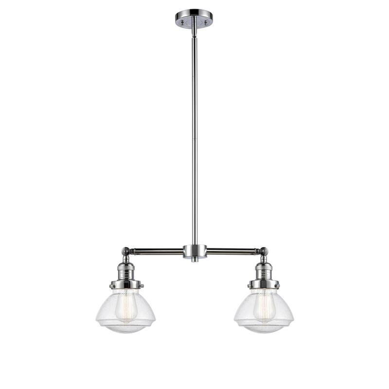 Innovations Lighting Olean 2 Light 22" Wide Chandelier - Polished Chrome / Seedy