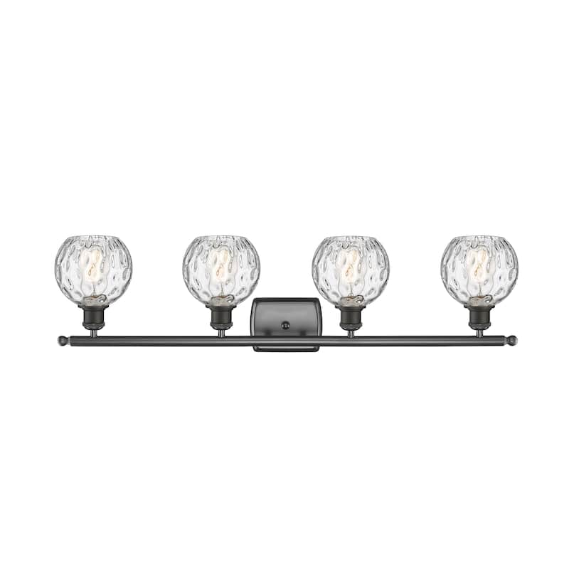 Innovations Lighting Athens Water Glass - 4 Light 36" Bath Vanity Light - 6"Shade