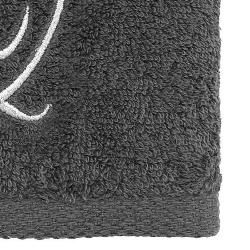 Avanti Linens Granite/Silver Script Monogram Fingertip Towel Letter Q - Fingertip Towel