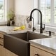 preview thumbnail 13 of 17, Karran Farmhouse/Apron-Front Quartz Double Bowl Kitchen Sink Kit