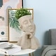 preview thumbnail 4 of 13, Speckled Beige Thoughtful Bust Head MgO Indoor/ Outdoor Statue Planter