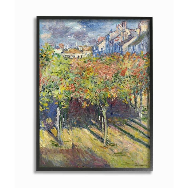 Stupell City Orchard Green Blue Classic Monet Painting Framed Wall Art
