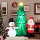 Costway 6 Ft Christmas Inflatables Giant Santa Claus Snowman Xmas Tree 