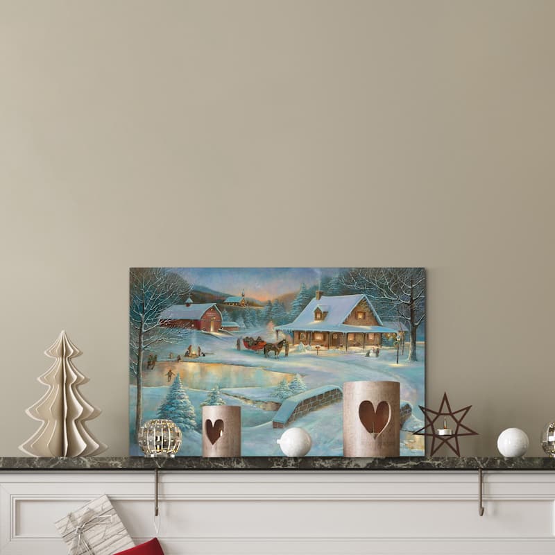 Little Meadows Xmas-Premium Gallery Wrapped Canvas - Ready to Hang