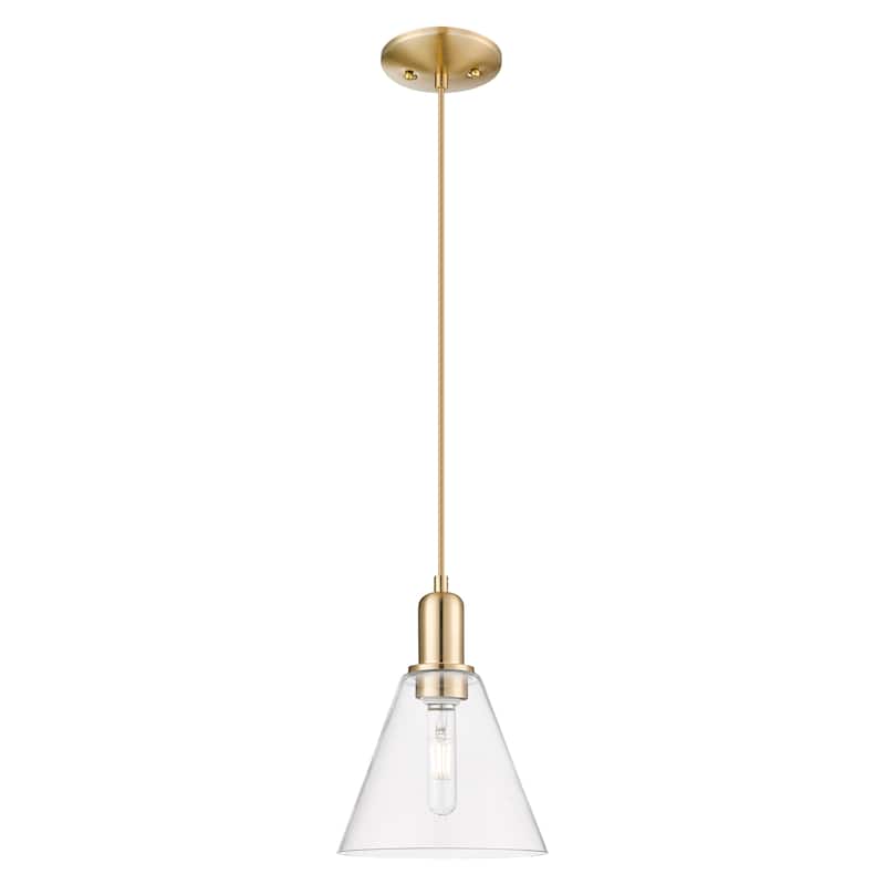 Innovations Lighting Endless Possibilities Arcadia - Berkshire Glass - 1 Light 8" Cord Hung Mini Pendant - Clear/Champagne Bronze
