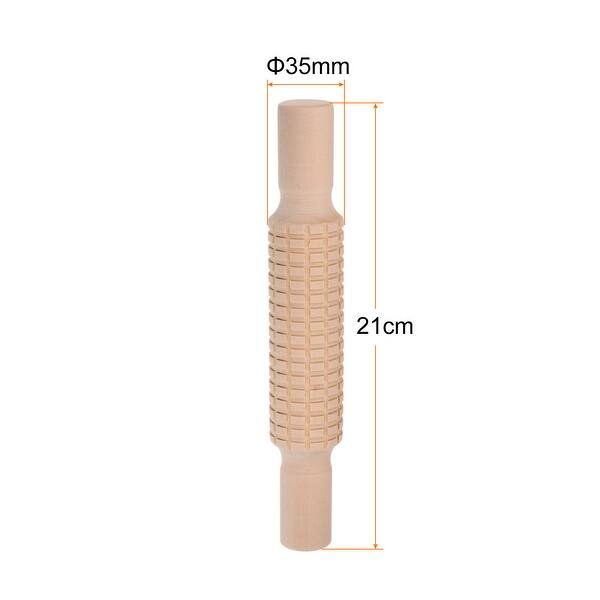 2pcs Wood Clay Roller Rectangle Texture Rolling Emboss Wood 21cm x 3 ...
