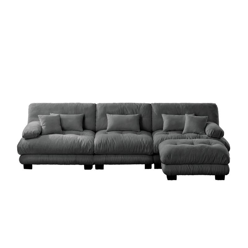 Free Combination Modular Chenille Sectional Sofa Comfy Cloud Couch for Living Room