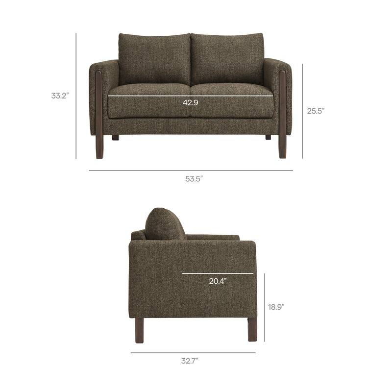 Hawken Boucle Fabric Loveseat