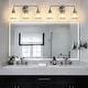 preview thumbnail 82 of 151, Modern Vanity Lights Dimmable Bathroom Light Fixtures with Glass Shade