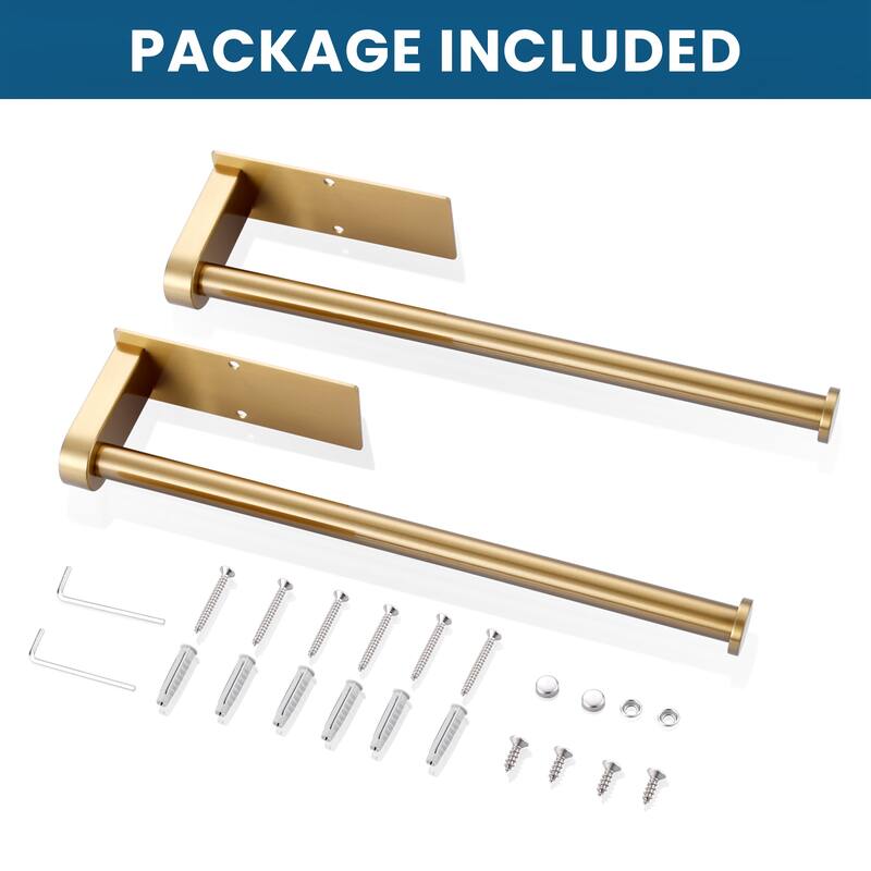 WOWOW Two-Piece Wall-Mounted Stainless Steel Paper Towel Holder