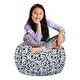 preview thumbnail 184 of 187, Kids Bean Bag Chair Cover Stuffed Animal Storage or Toy Organizer 27 Inch Medium - Canvas Roses Gray