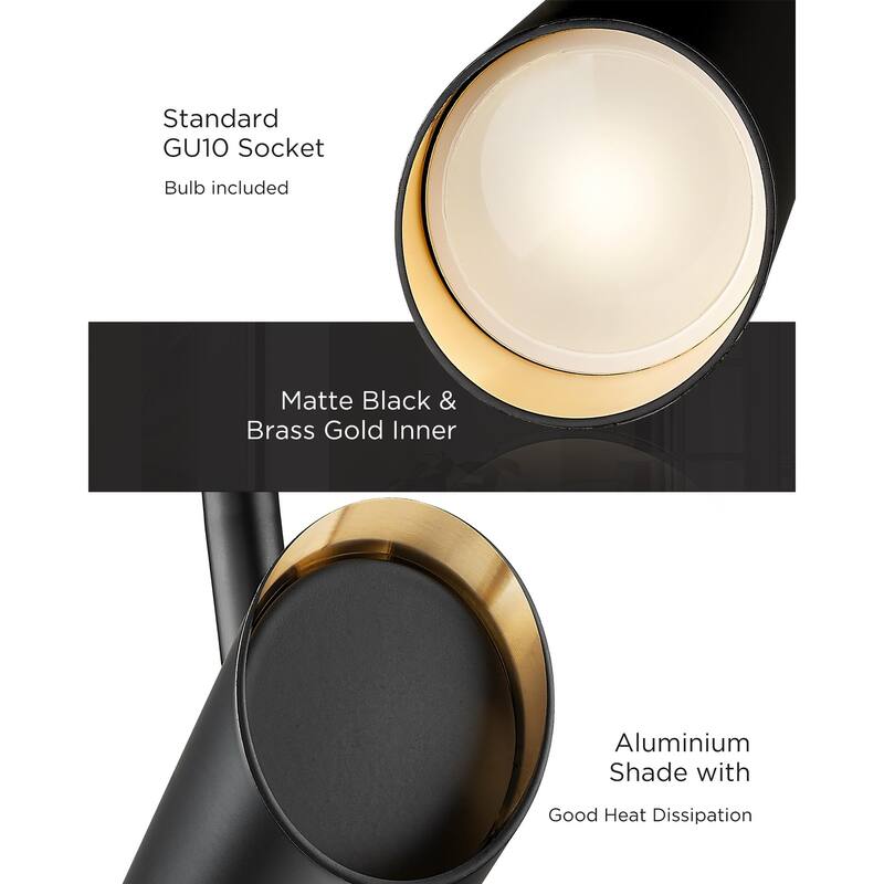 44.3"Ajustable 5-Light LED Track Light 350 Degree Rotatable
