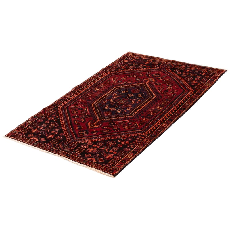 ECARPETGALLERY Hand-knotted Andelz Red Wool Rug - 3'9 x 6'1