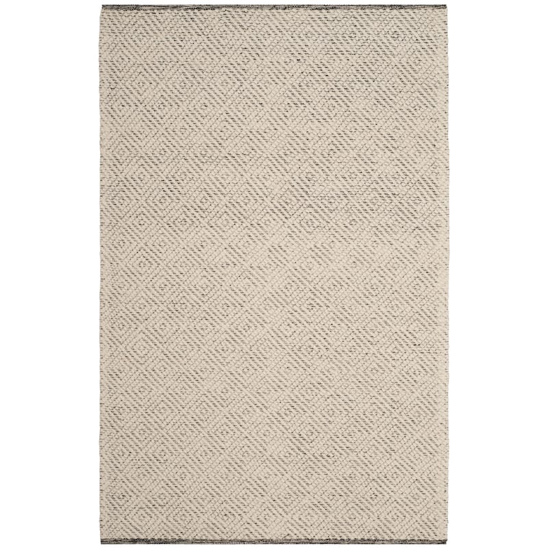 SAFAVIEH Handmade Natura Palmerina Wool Area Rug - 4' x 6' - Ivory/Light Grey