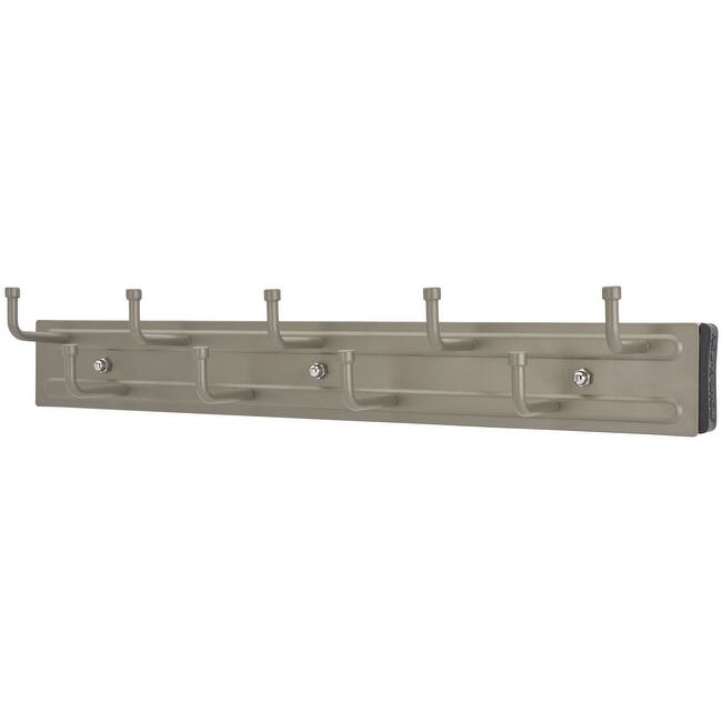 Rev-A-Shelf BRC Series 12 Inch Pull Out Belt and Tie Rack with 9 Hooks