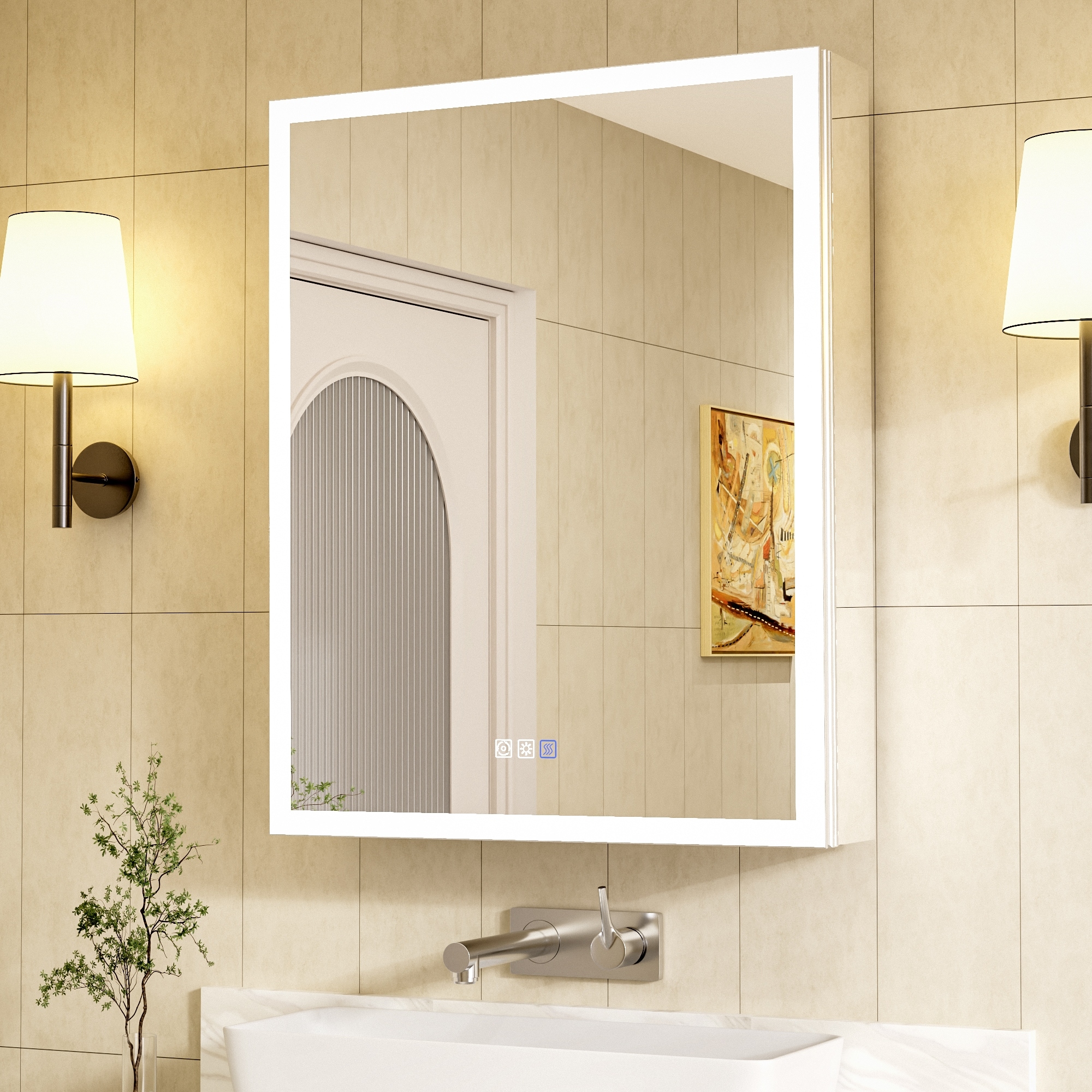 24 in. W x 30 in. H Rectangular Medicine Cabinet with Mirror - 24*30