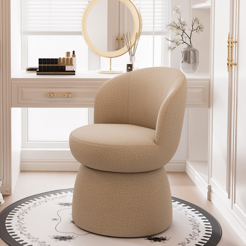 Swivel Modern Accent Chair, Armless Barrel Chairs for Living Room