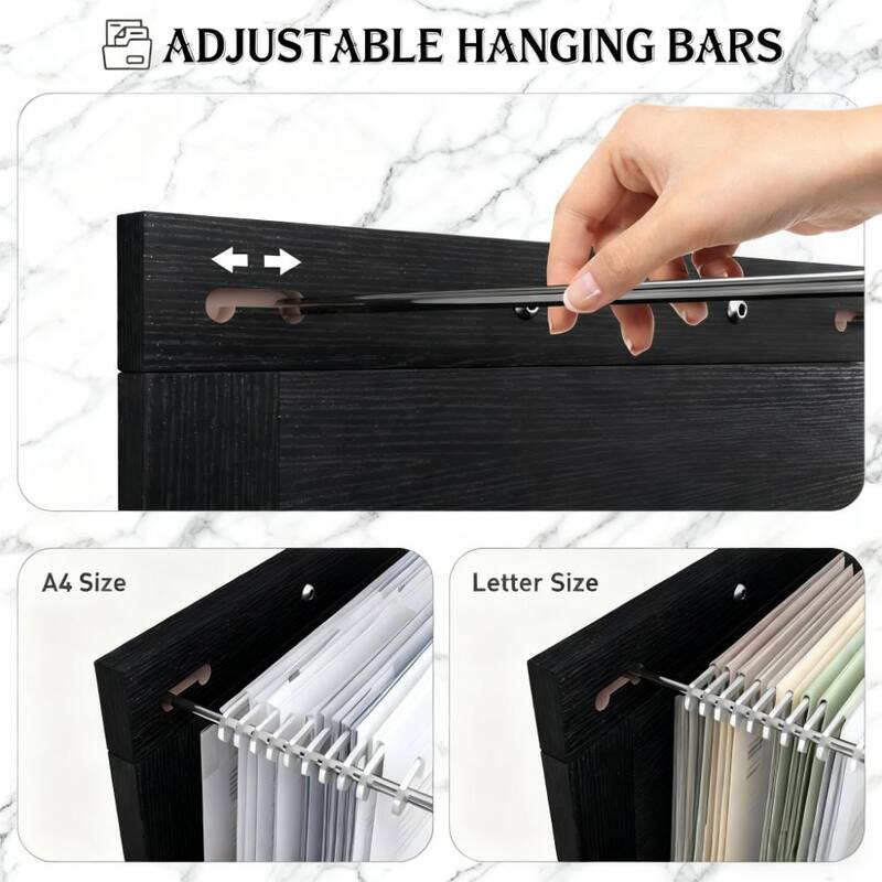 File Cabinet with 3 Drawers,Rustic Farmhouse Office Storage Cabinet,For Home and Office