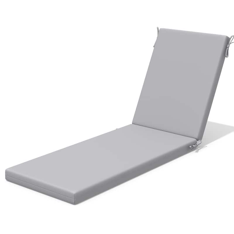 Outdoor Patio Chaise Lounge Cushion with Sunbrella - 1PC-71.8'' - LightGrey