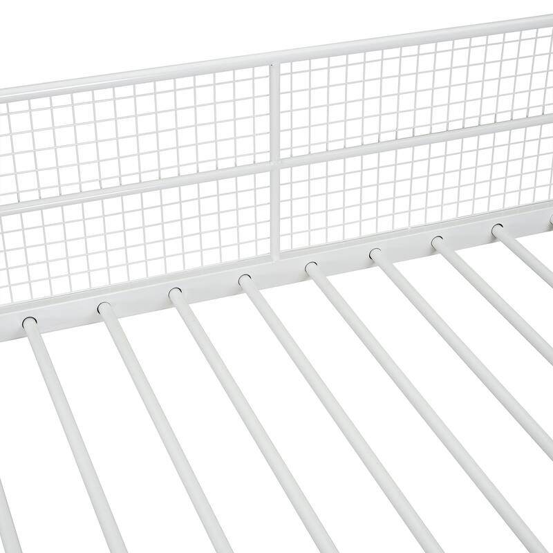 Space-Saving Twin-Over-Full Metal Bunk Bed with Built-In Wardrobe, Step Ladder, and Storage Options