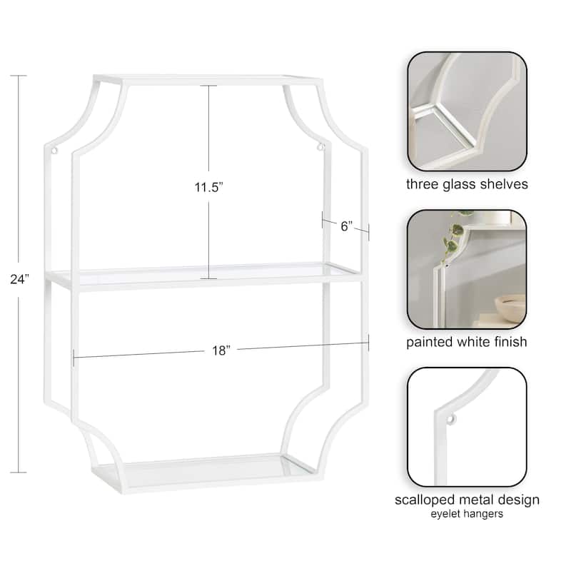 Kate and Laurel Ciel Metal Wall Shelf
