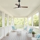 preview thumbnail 34 of 52, Sofucor 48 Inch Ceiling Fan with Light and Remote,Solid Wood Blades Low Profile,Smart Optional Work with Alexa/Google/App
