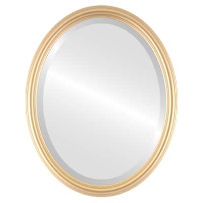 Saratoga Framed Oval Mirror in Gold Spray