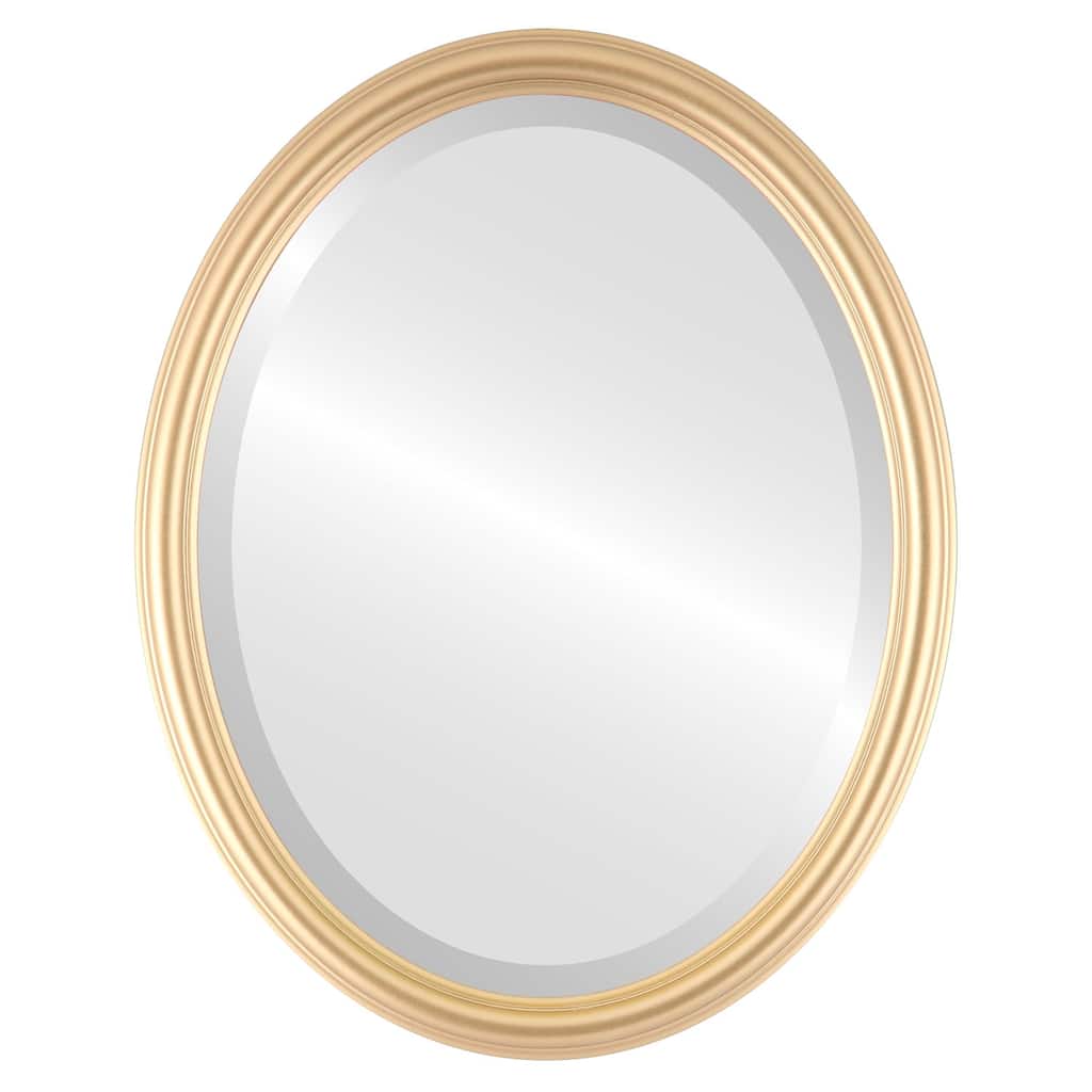 Saratoga Framed Oval Mirror in Gold Spray