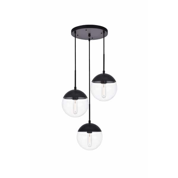 slide 2 of 17, Elegant Lighting Eclipse 3 Light 18" Wide Multi Light Pendant with