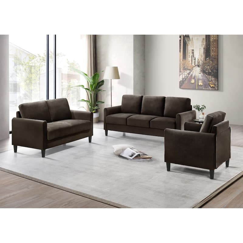 Clayfell Airell Velvet Arm Living Room Set