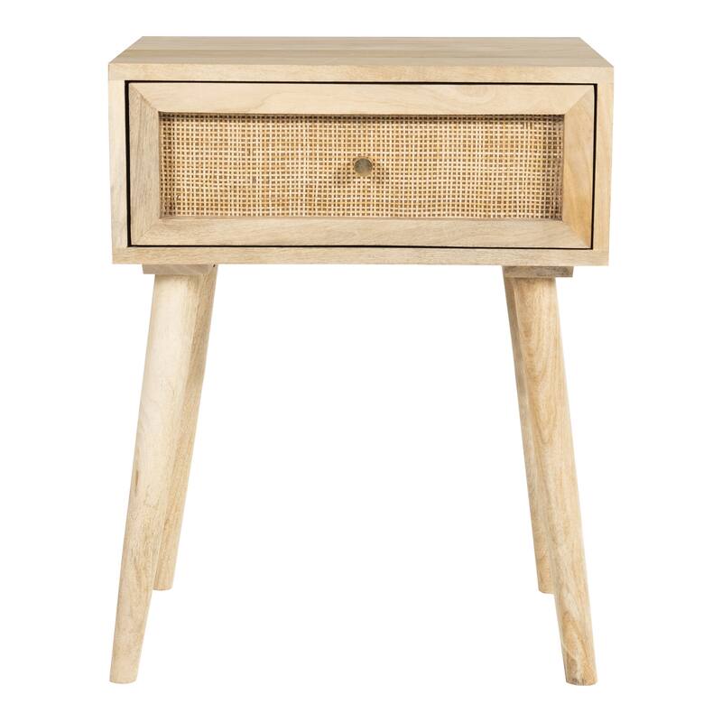 Glenda Solid Wood One-Drawer Nightstand