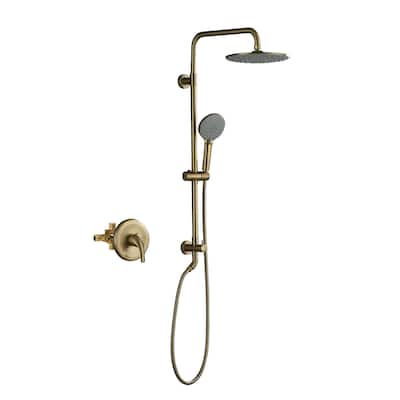 Dual Function Wall Mount Integrated Shower System with Control Valve Shower