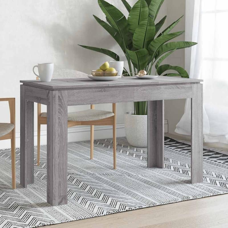 vidaXL Dining Table Grey Sonoma Engineered wood Medium Dining Table - 23.6 x 47.2 x 29.9 in