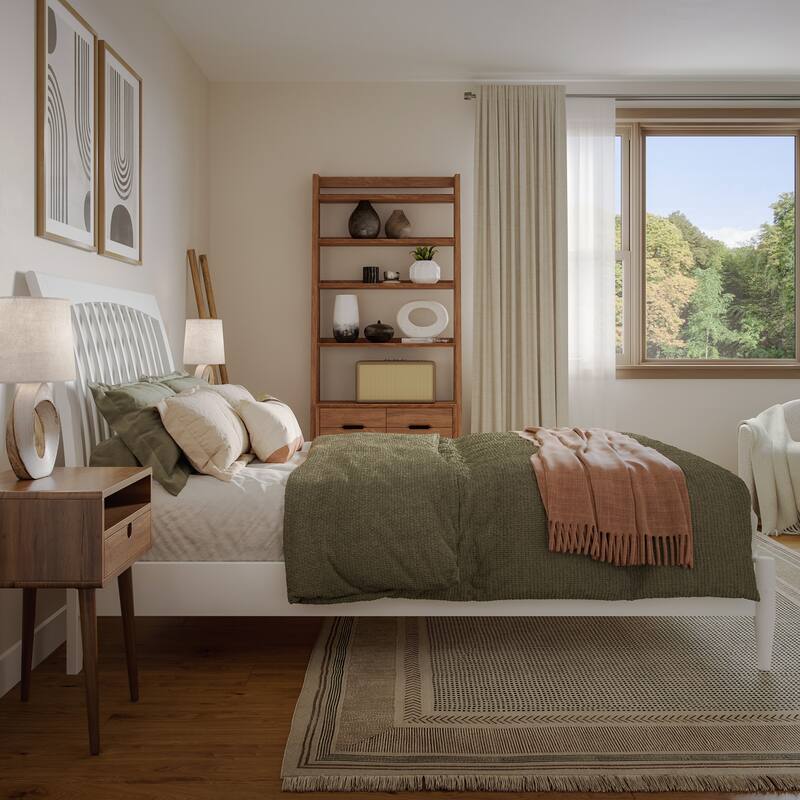 Orleans Solid Wood Low Profile Sleigh Platform Bed