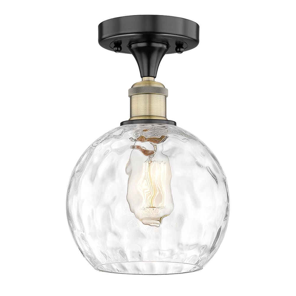 Innovations Lighting 616-1F-11-8 Athens Water Glass Semi-Flush Athens
