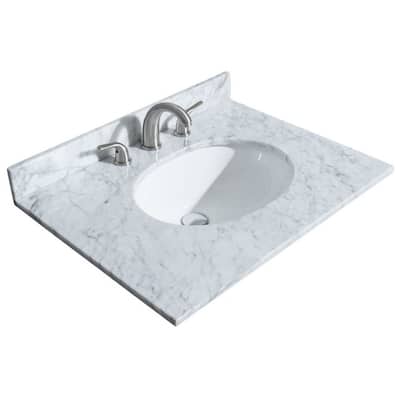 Wyndham Collection 30" Single Vanity Top with Undermount Oval Sink and
