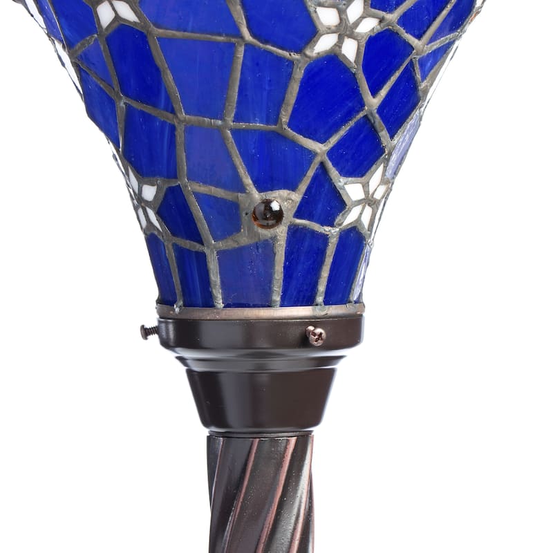 Tiffany-style Blue Star Torchiere