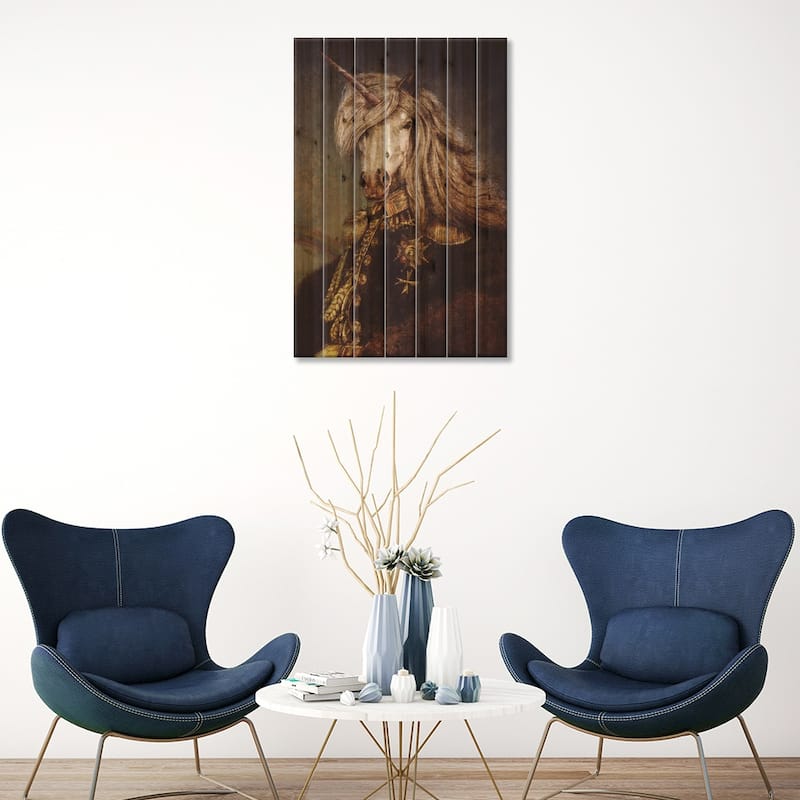 The Count of Wonderland II Print On Wood by Mike Koubou - Multi-Color