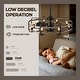 preview thumbnail 16 of 18, Industrial Black Caged Chandelier Ceiling Fan with Lights and Remote