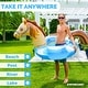 preview thumbnail 4 of 3, Inflatable Hobby Horse Glitter Swimming Pool Ring - 60"