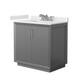 Option Dark Gray / White Quartz Top / Brushed Nickel