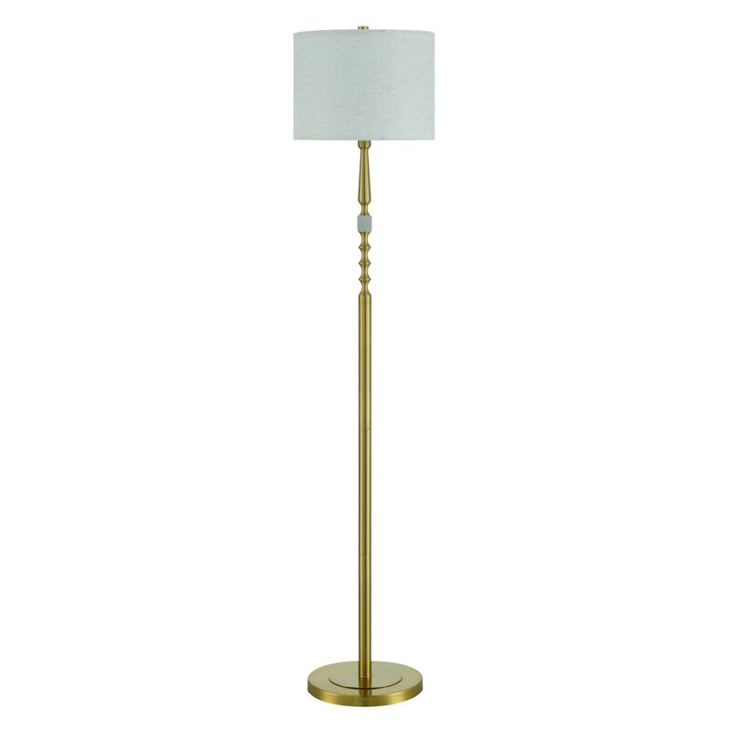 Acroma 62.2" Modern LED Bright Floor Lamp with White Fabric Drum Shade
