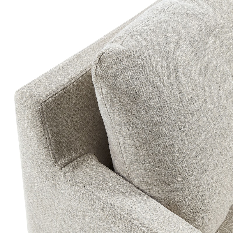 Serene Fabric Slipcovered Swivel Armchair