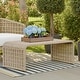 preview thumbnail 3 of 8, Driftbay White Boucle & Natural Rope 6-Piece Patio Furniture Set