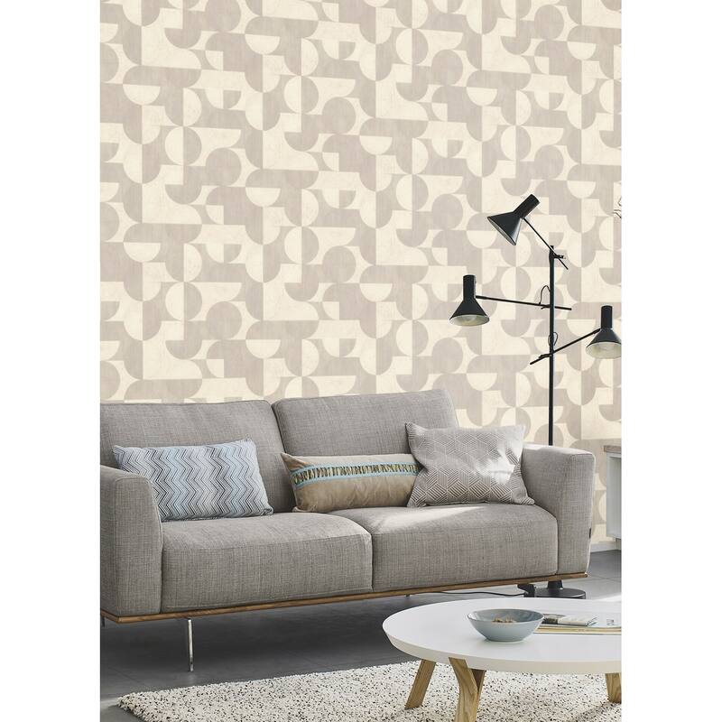 Advantage Barcelo Light Grey Circles Wallpaper